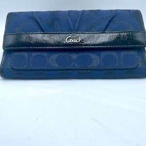 Lg. Blue Coach Wallet